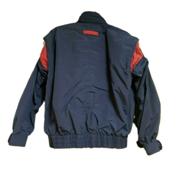 90s Gorpcore Utility Navy Red Green Ski Jacket Colorblock - Picture 2 of 4